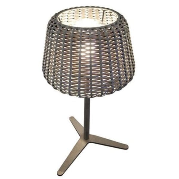 Panzeri RALPH - Outdoor  Lampada da tavolo in rattan MARRONE - D.35 cm