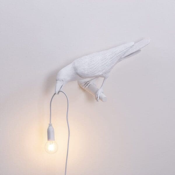 Seletti Bird Lamp – Looking Left Outdoor – Bianco