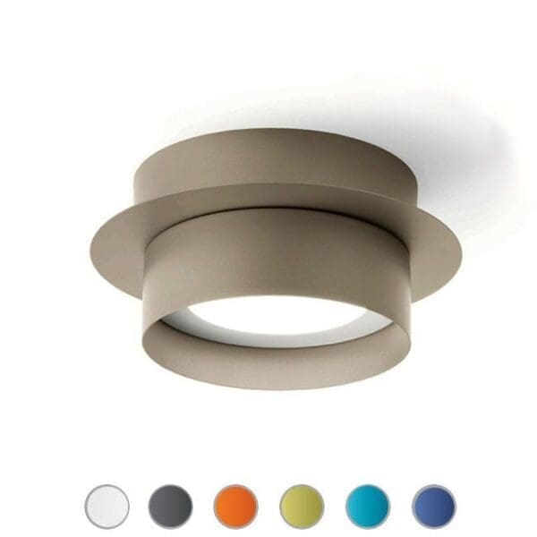 Modoluce HAMMER LED plafoniera D.18cm – grigio piombo