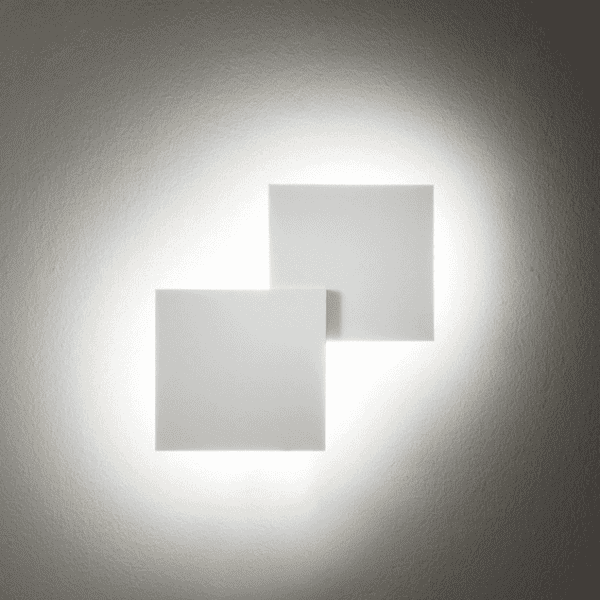 Lodes PUZZLE SQUARE DOUBLE 2700K parete/soffitto – bianco opaco