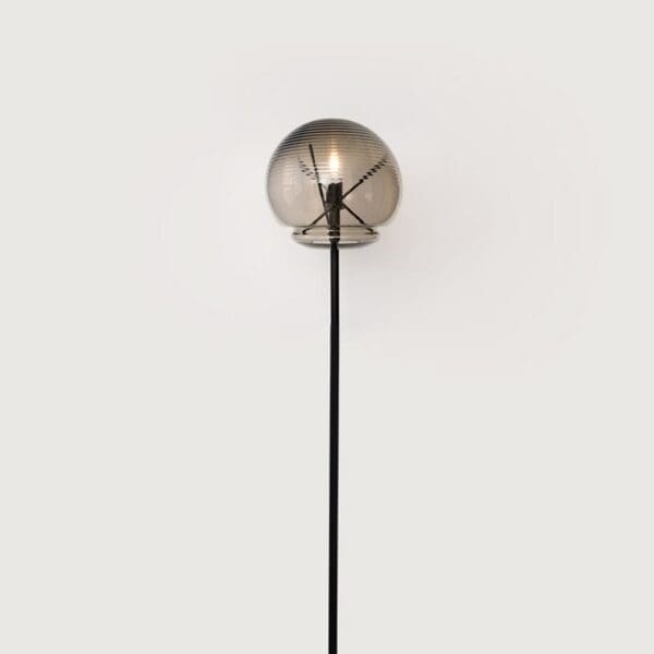 Artemide VITRUVIO FLOOR struttura nera, diffusore fumé