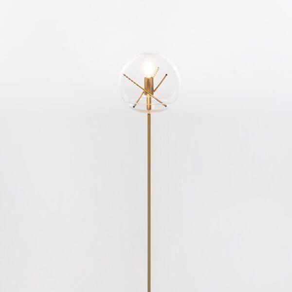 Artemide VITRUVIO FLOOR struttura ottone, diffusore trasparente