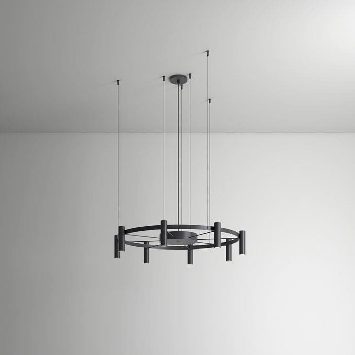Estiluz LAVERD T-3805 sospensione LED 2700k - corpo nero e teste nere