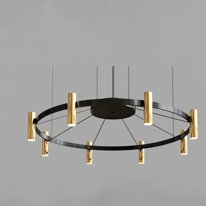 Estiluz LAVERD T-3805 suspension LED 2700k - black body and satin gold heads