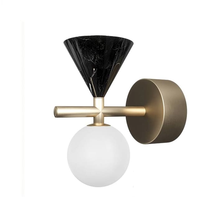 AROMAS DEL CAMPO ONETA - wall - antique gold and black marble with opal shade