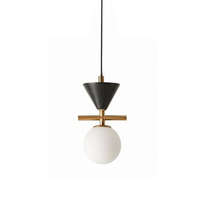 Aromas del Campo ONETA - antique gold and black marble with opal lampshade