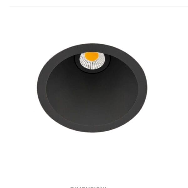 Arkoslight SWAP S 5W 3000K - incasso a soffitto - nero opaco