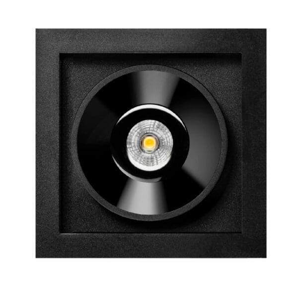 ArkosLight BLACK FOSTER REC 1 FLOOD 3000K - incasso a soffitto - nero opaco