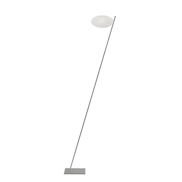 Catellani & Smith LEDERAM F0 - terra - disco bianco, asta satinata, base bianca