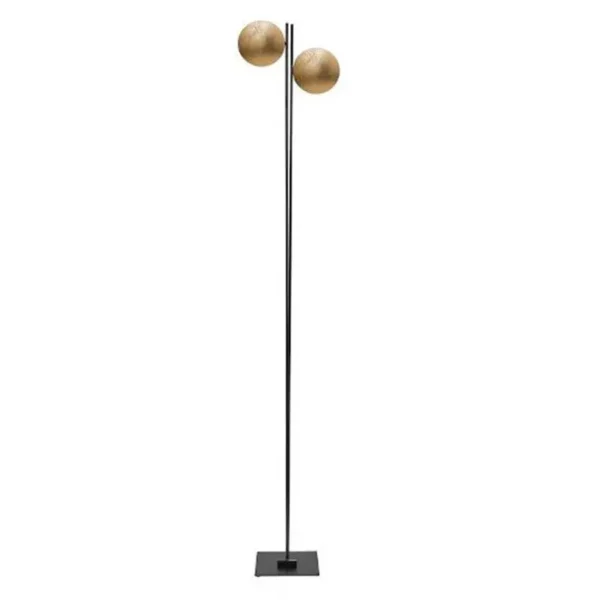 Catellani & Smith LEDERAM F2 - terra - disco in foglia oro, asta nera, base nera