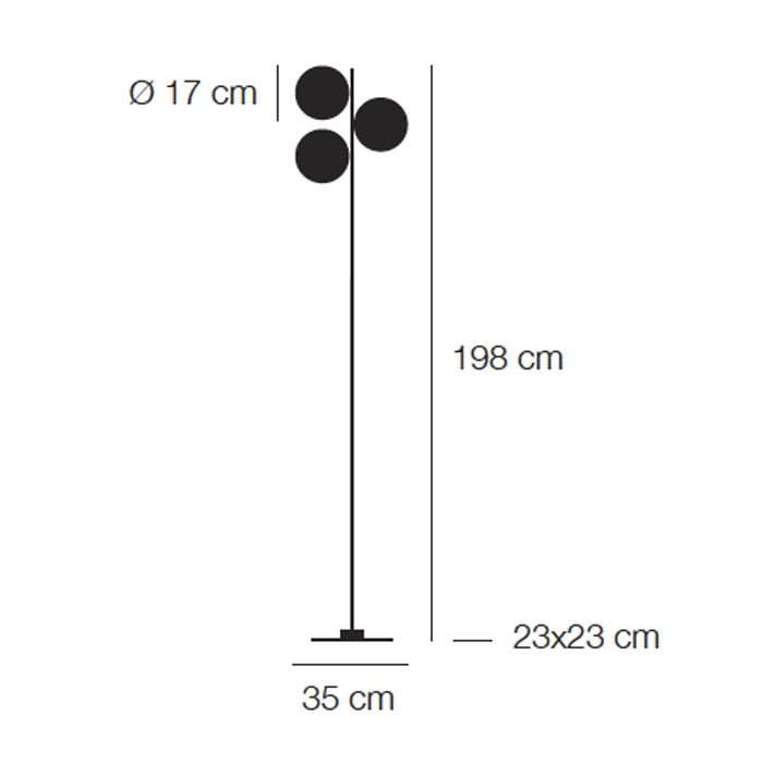 Catellani & Smith LEDERAM F3 - floor - white disc, satin rod, white base - Image 3