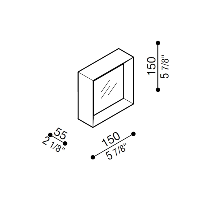 LOMBARDO Flo Q 150 3000K - wall or ceiling - gray scuro - indoor - Image 3
