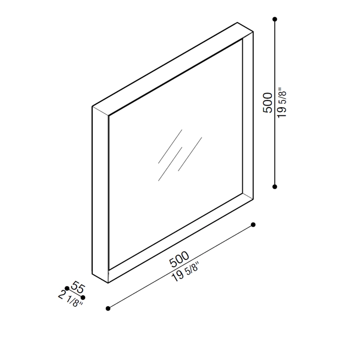 LOMBARDO Flo Q 500 3000K - wall or ceiling - gray - indoor - Image 3