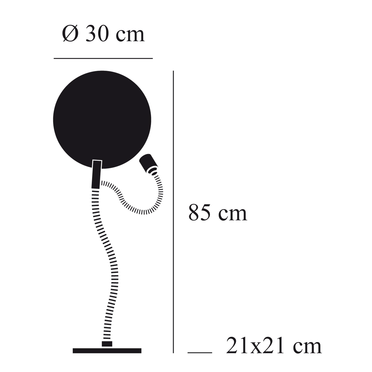 Catellani & Smith LIGHT STICK T - table - nickel rod and black base - Image 3