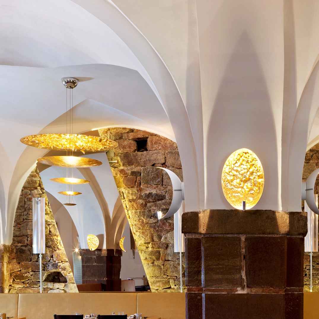 Catellani & Smith MACCHINA DELLA LUCE MOD. C - suspension - gold coloured leaf - Image 2