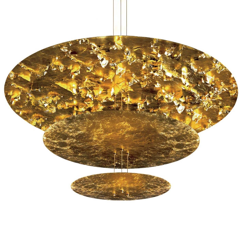 Catellani & Smith MACCHINA DELLA LUCE MOD. C - suspension - gold coloured leaf