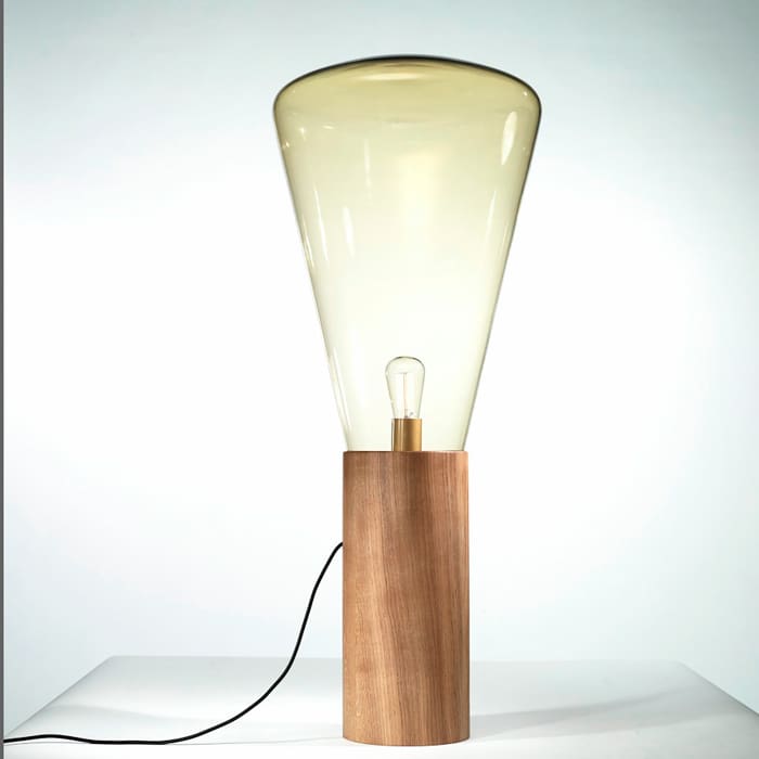 BROKIS MUFFINS wood 04 - floor - amber glass - european oak base