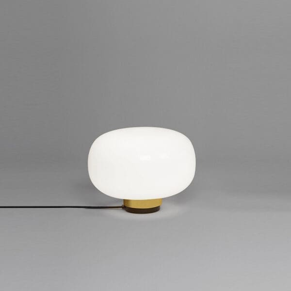 Tooy LEGIER 557.34 - nero sabbia, vetro bianco e anello ottone spazzolato