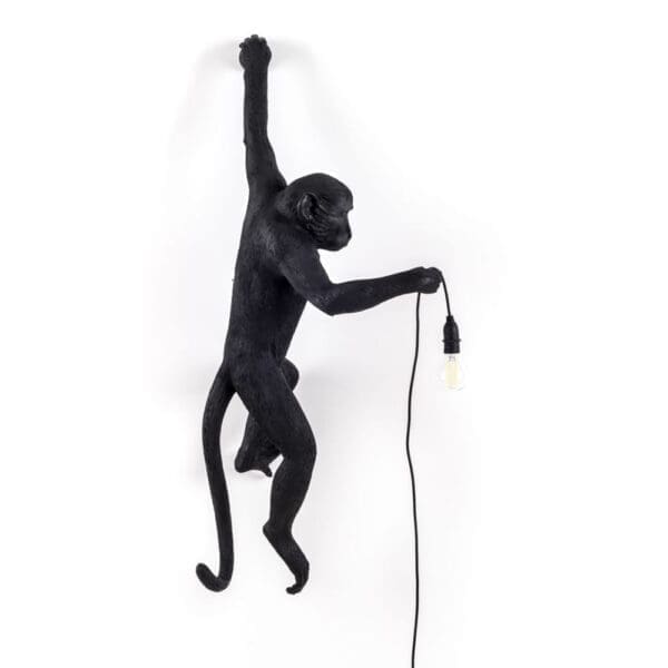Seletti Monkey Lamp - Versione appendibile al muro - sinistra - nero