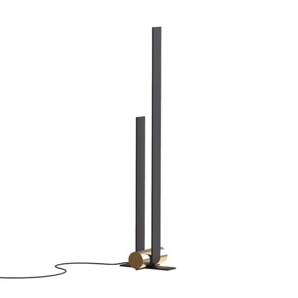 Tooy NASTRO 563.62 - struttura nero sabbia e cilindro ottone spazzolato