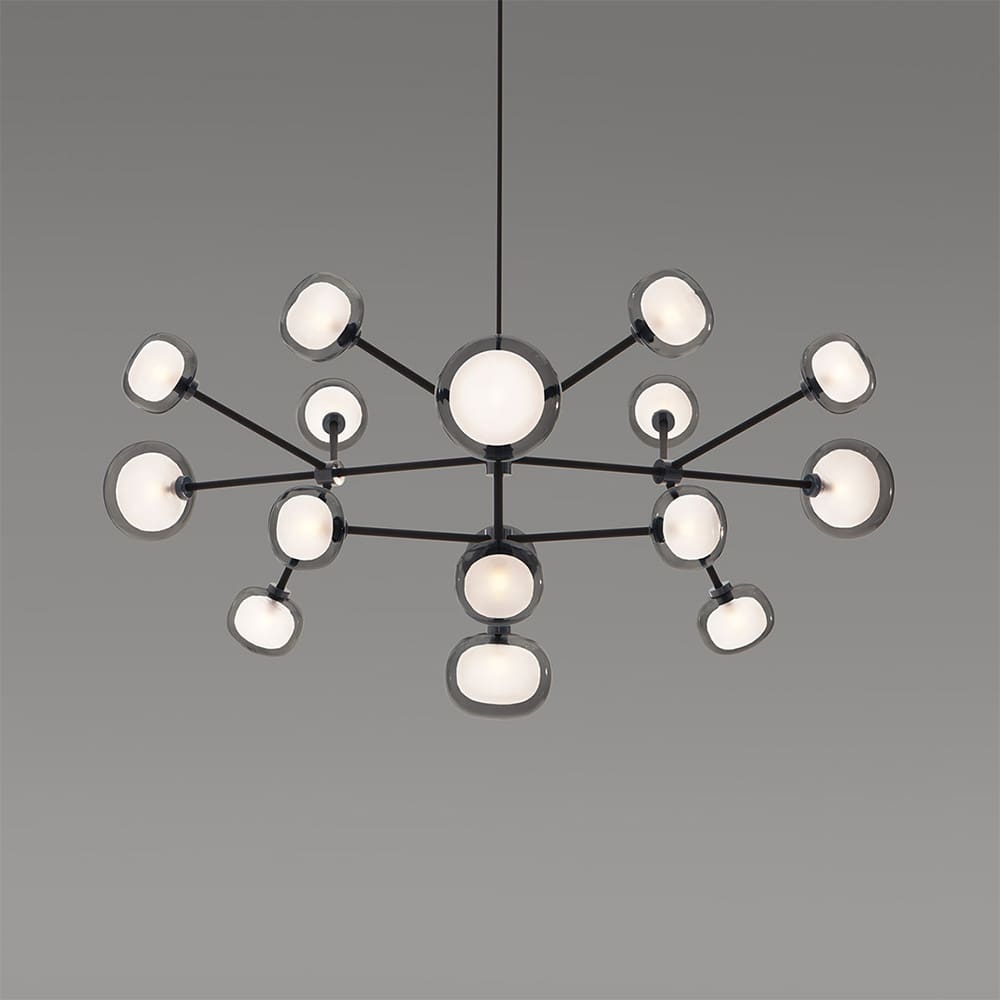 Tooy NABILA 552.16 - matt black, black chrome and smoked glass