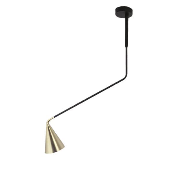 Tooy GORDON 561.11b - nero opaco e ottone spazzolato