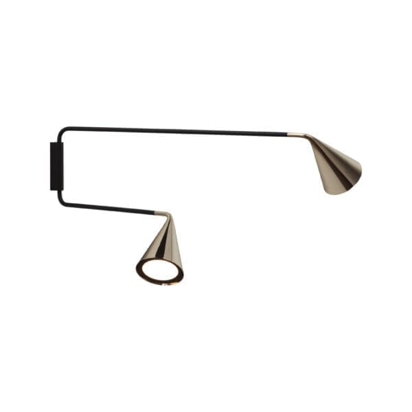 Tooy GORDON 561.48 - nero opaco e ottone spazzolato