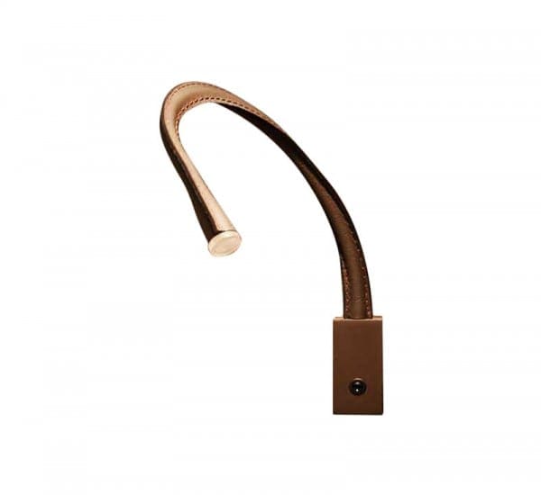 Contardi FLEXILED AP 60cm con interruttore - bronzo spazzolato pelle marrone