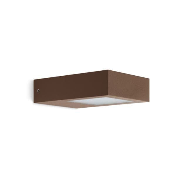 Lombardo TREND flat Up&Down 125 LED 3000k 11W - Doppia Emissione - Diffusore trasparente - outdoor - corten
