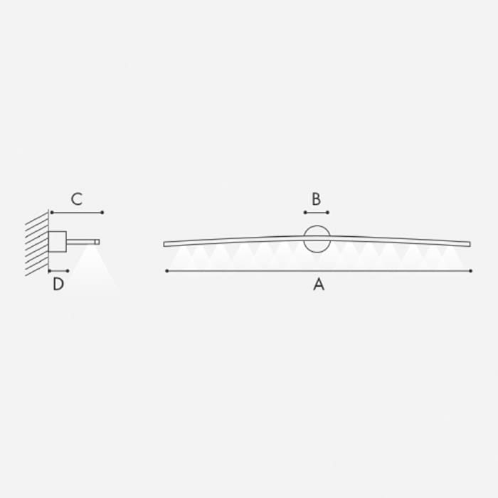 ICONE ALBATROS 70.M - parete - foglia oro e oro - immagine 3