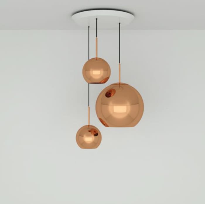Tom Dixon COOPER TRIO ROTONDO - suspension - copper