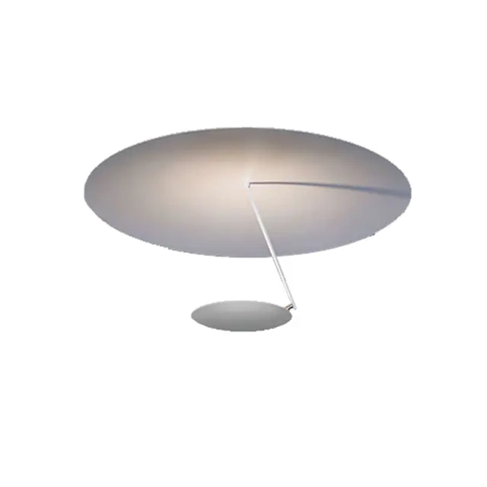 Catellani & Smith LEDERAM C150 - soffitto - schermo bianco e bianco, asta bianca, disco verniciato bianco, base bianca