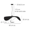 Catellani & Smith LEDERAM MANTA S1 - suspension - shade white/white, gold rod, white disc, white base - Image 3
