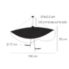 Catellani & Smith LEDERAM MANTA S2 - suspension - shade black/gold, black rod, gold disc, black base - Image 3