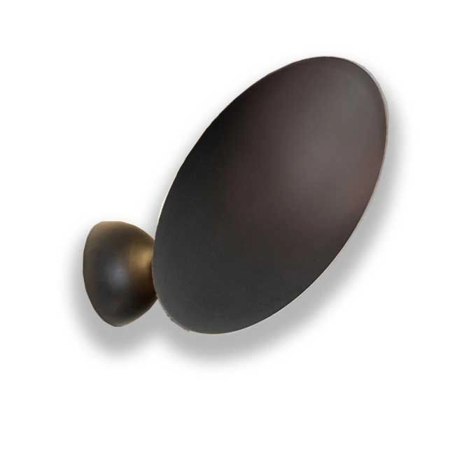 Catellani & Smith LEDERAM W1 17 - parete - disco verniciato nero e base nera
