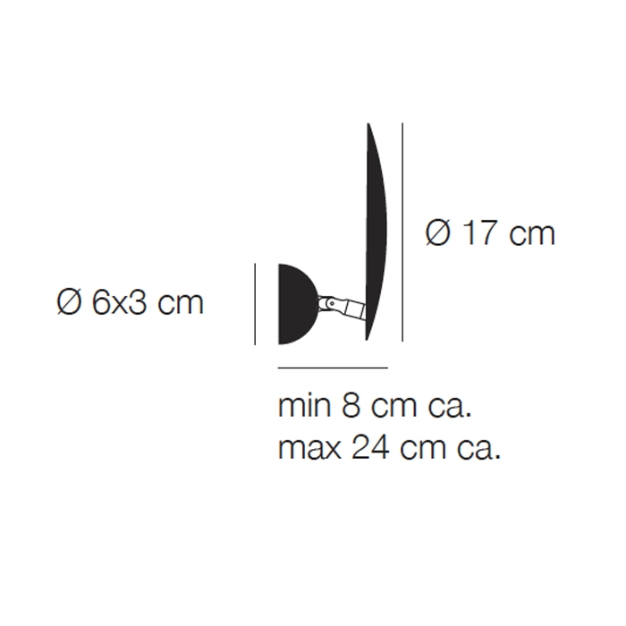 Catellani & Smith LEDERAM W1 17 - wall - disc copper/black, black base - Image 3