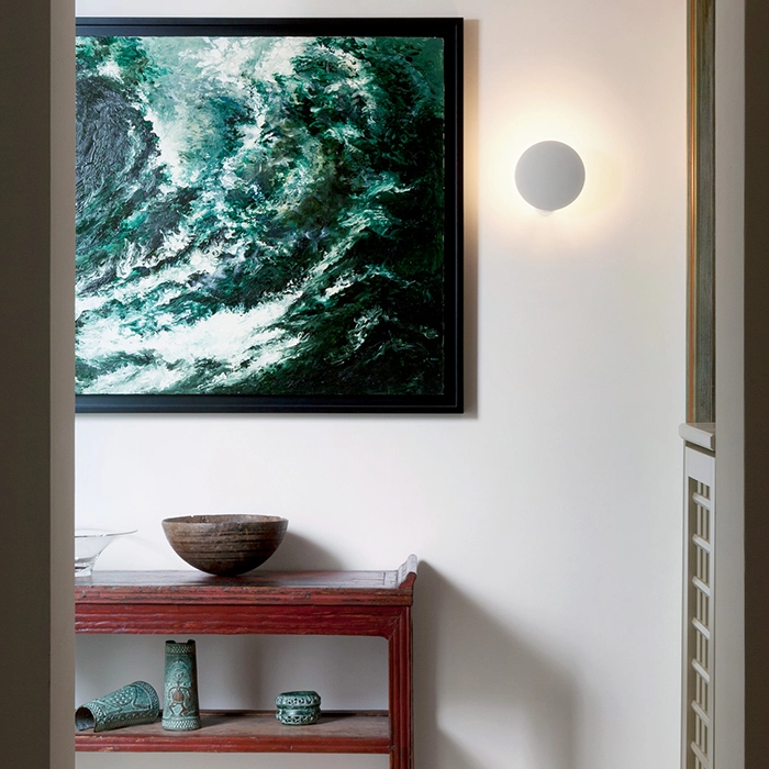Catellani & Smith LEDERAM W1 17 - wall - white disc, white base - Image 2
