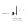 Catellani & Smith LEDERAM W1 17 - wall - white disc, white base - Image 3