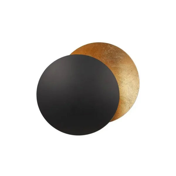 Catellani & Smith LEDERAM W 17 - parete - dischi nero e foglia oro, base nera