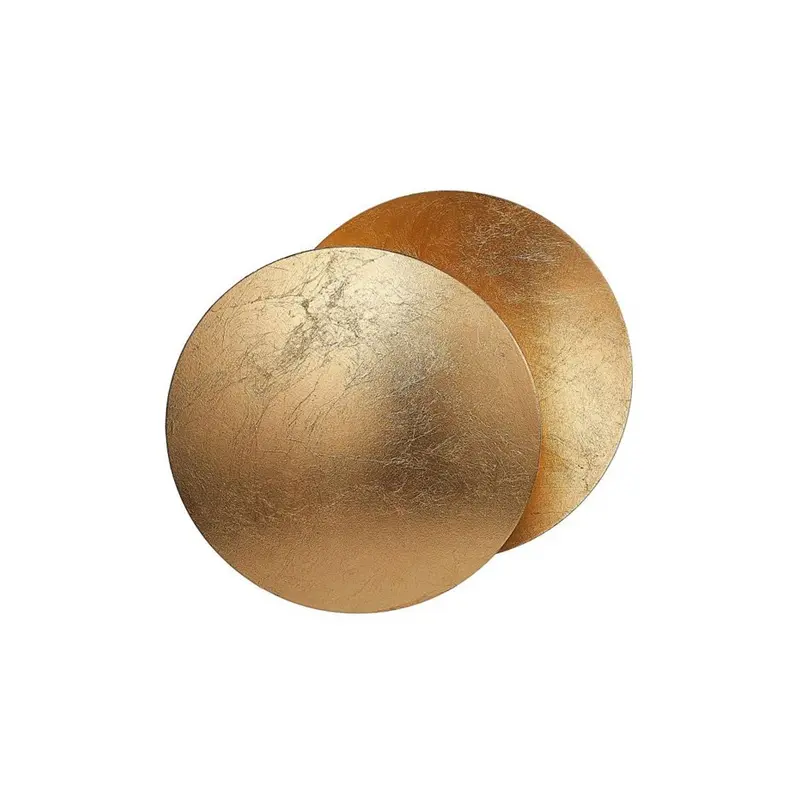 Catellani & Smith LEDERAM W 17 - wall - ddisc D1 gold/gold - disc D2 gold/white, white base