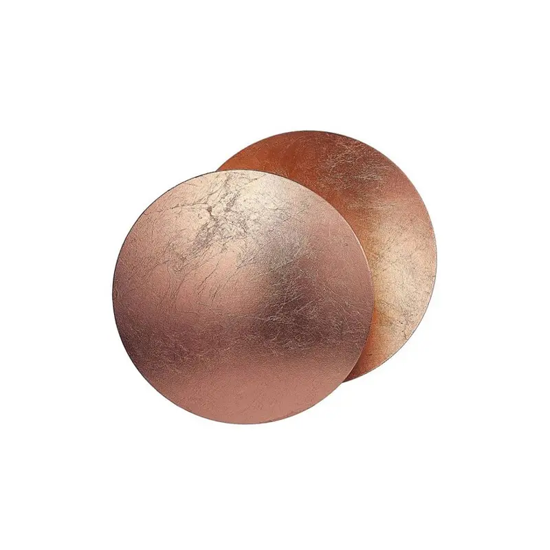 Catellani & Smith LEDERAM W 17 - wall - disc D1 copper/copper - disc D2 copper/white, white base