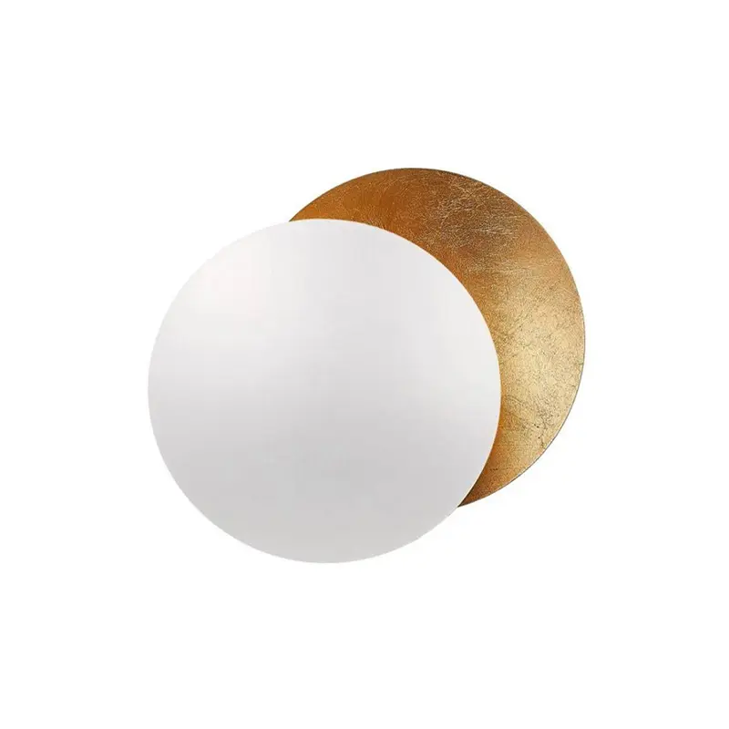 Catellani & Smith LEDERAM W 17 - wall - disc D1 white/gold - disc D2 gold/white, white base