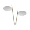 Catellani & Smith LEDERAM W2 - parete - dischi verniciati bianco, aste oro, base bianca