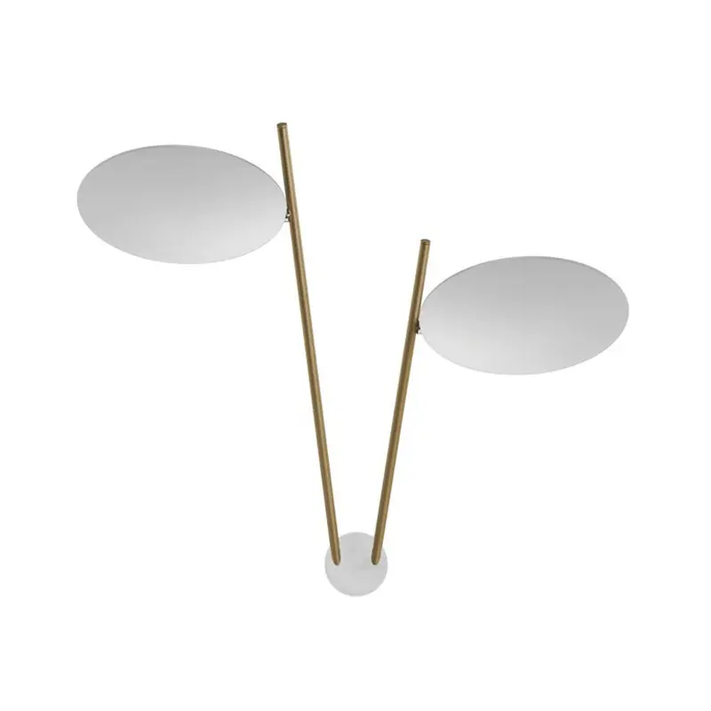 Catellani & Smith LEDERAM W2 - parete - dischi verniciati bianco, aste oro, base bianca