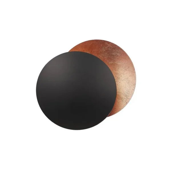 Catellani & Smith LEDERAM W 25 - wall - disc D1 black/copper - disc D2 copper/black, black base