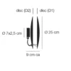 Catellani & Smith LEDERAM W 25 - parete - dischi foglia rame, base bianca - immagine 3