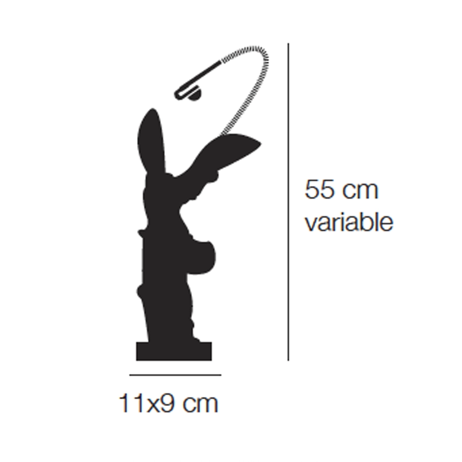 Catellani & Smith NIKE - tavolo - gesso bianco, flex e astina in rame nichelato - immagine 3