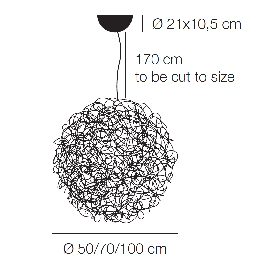 Catellani & Smith FIL DE FER Ø 100 - suspension - gold - Image 3