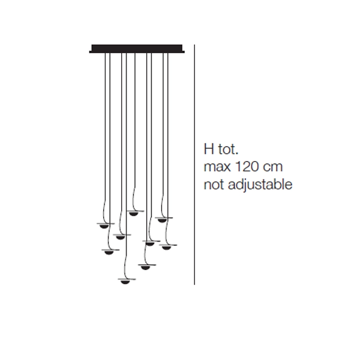 Catellani & Smith JACKIE O CHANDELIER 9 - suspension - nickel - Image 3