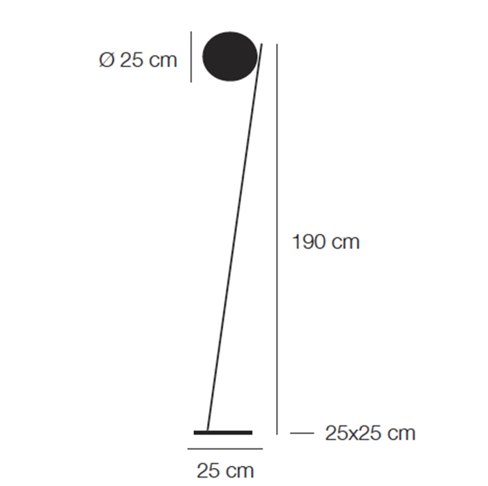 Catellani & Smith LEDERAM F0 - floor - brass disc, black shaft, black base - Image 3